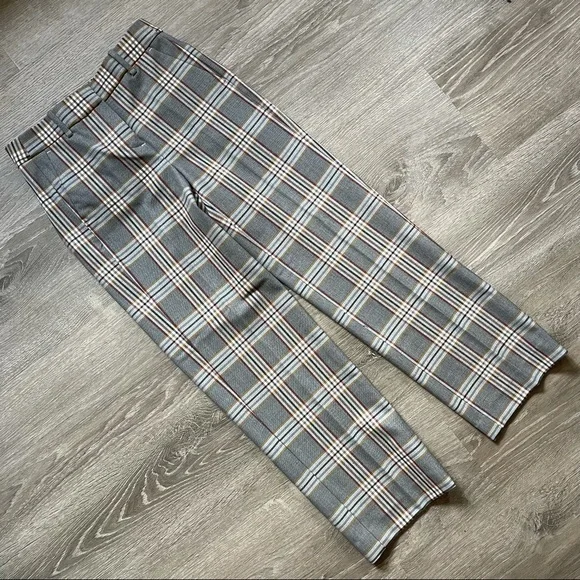 *J Crew Peyton Pant in Bronzed Ochre Rust Plaid - Picture 4 of 12